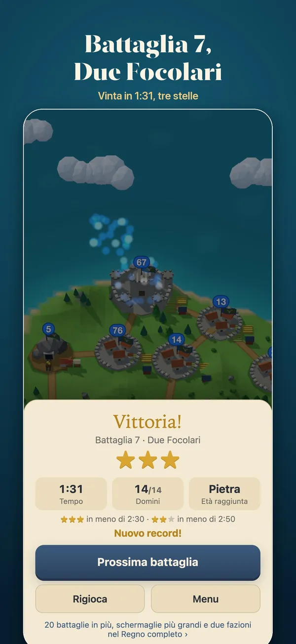 Vittoria nella battaglia 7, Due Focolari