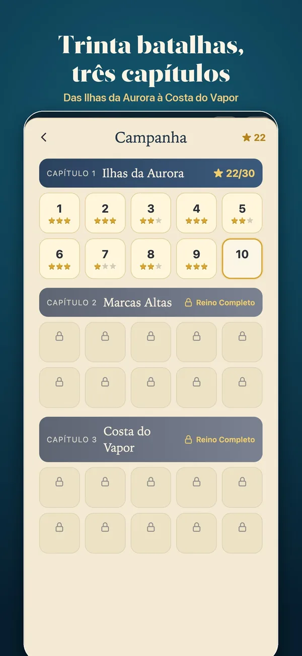 Os três capítulos da campanha