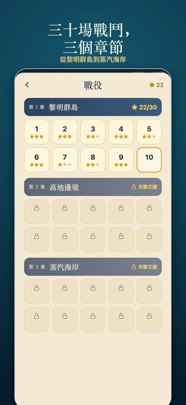戰役的三個章節